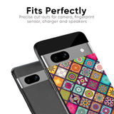 Multicolor Mandala Glass Case for Google Pixel 6a