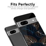 Blue Golden Leaves Glass Case for Google Pixel 6a