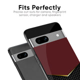 Shining Chevron Red Glass Case for Google Pixel 6a