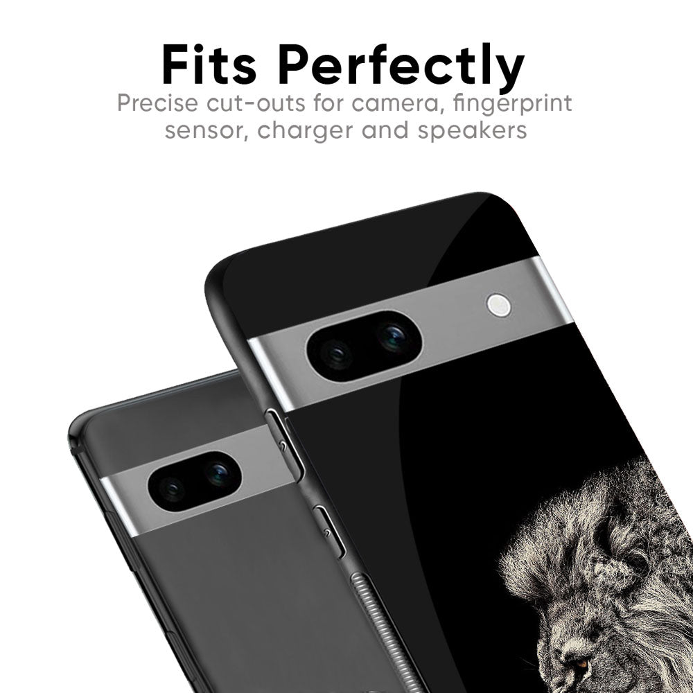 Brave Lion Glass Case for Google Pixel 7A