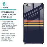 Tricolor Stripes Glass Case For iPhone 6