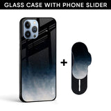 Black Aura Glass case with Slider Phone Grip Combo
