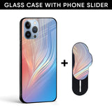 Mystic Aurora Glass case with Slider Phone Grip Combo