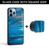 Patina Finish Glass case with Square Phone Grip Combo