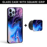 Psychic Texture Glass case with Square Phone Grip Combo