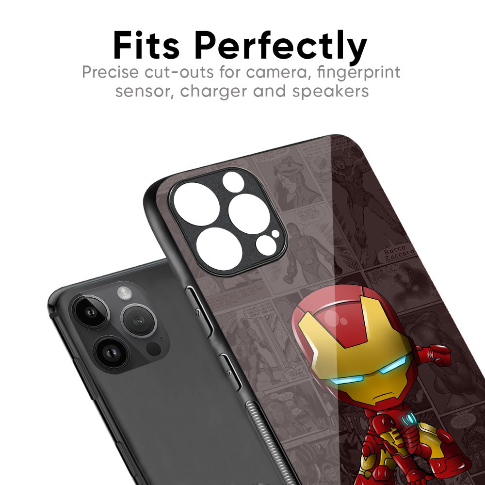 Angry Baby Super Hero Glass Case for iPhone XS Max