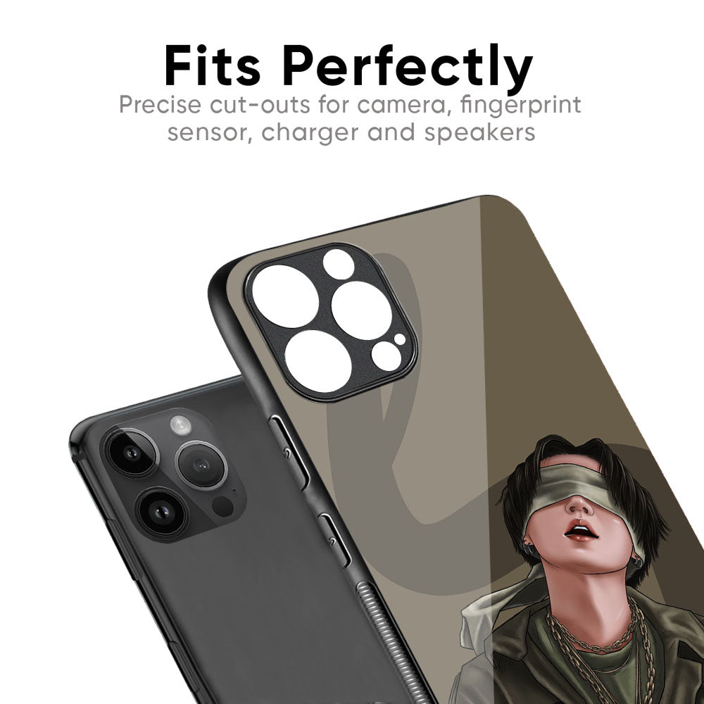 Blind Fold Glass Case for iPhone XR