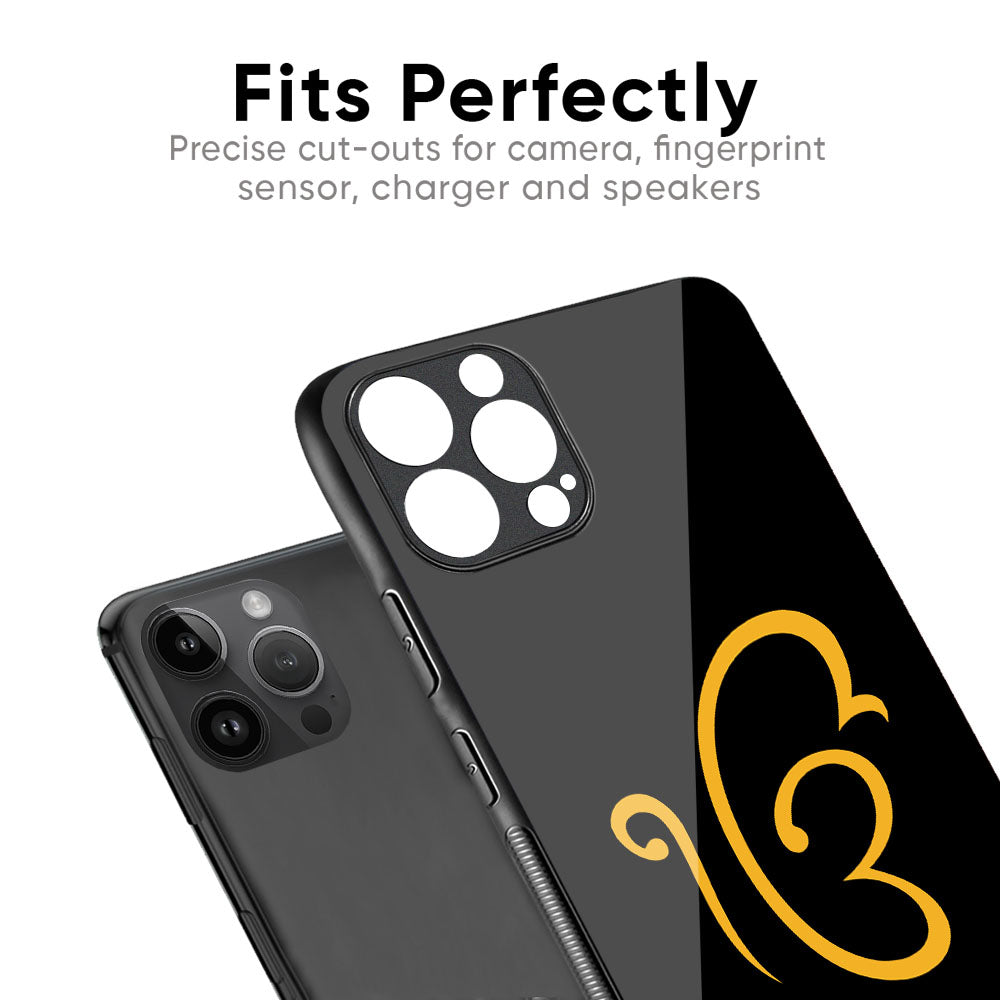 Luxury Fashion Initial Glass Case for iPhone XS Max