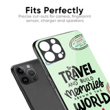 Travel Stamps Glass Case for iPhone 14 Plus