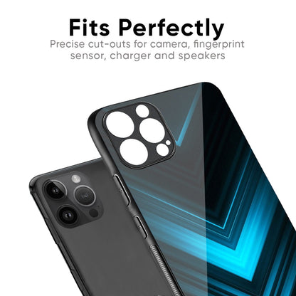 Vertical Blue Arrow Glass Case For iPhone XS Max