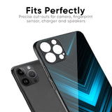 Vertical Blue Arrow Glass Case For iPhone XR