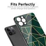 Abstract Green Glass Case For iPhone 15