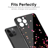 Heart Rain Fall Glass Case For iPhone XS Max