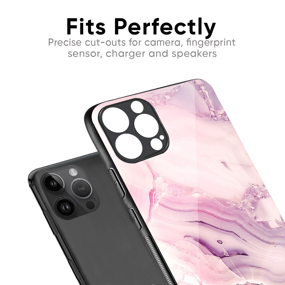Diamond Pink Gradient Glass Case For iPhone XS Max