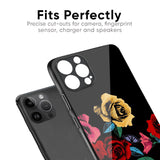 Floral Decorative Glass Case For iPhone 12 Pro