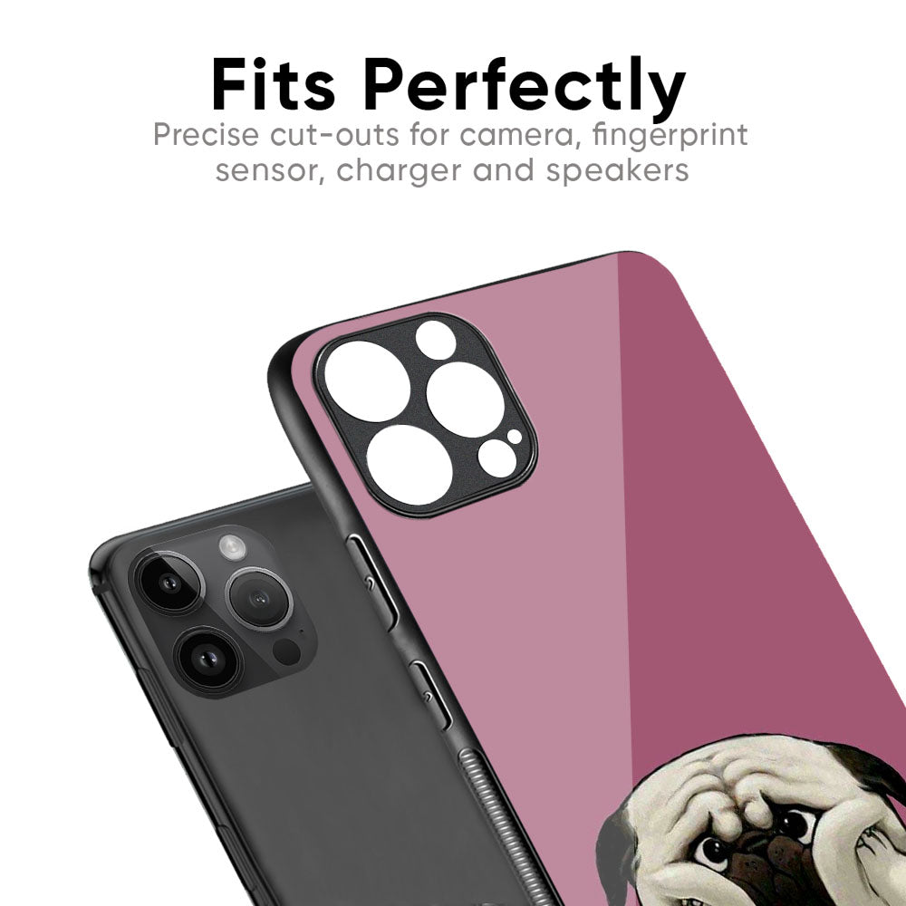 Funny Pug Face Glass Case For iPhone XS Max
