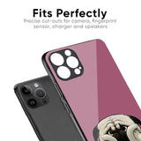 Funny Pug Face Glass Case For iPhone XR