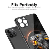 Aggressive Lion Glass Case for iPhone 8
