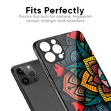 Retro Gorgeous Flower Glass Case for iPhone 15