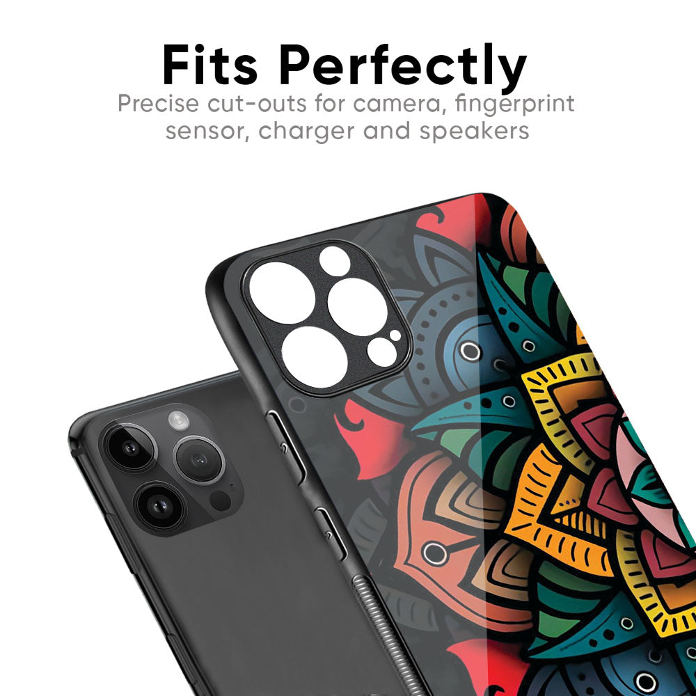 Retro Gorgeous Flower Glass Case for iPhone XS Max