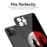 Anime Red Moon Glass Case for iPhone 12 Pro Max