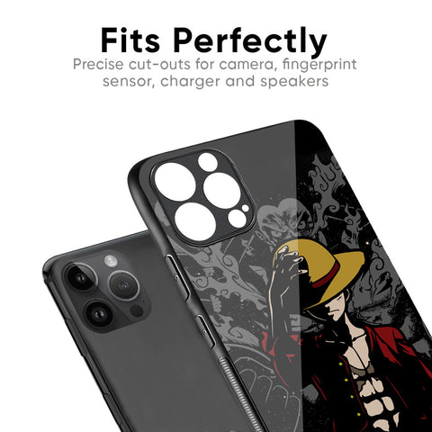 Dark Luffy Glass Case for iPhone 14 Plus