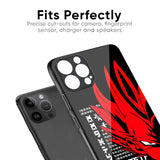 Red Vegeta Glass Case for iPhone 14 Pro Max