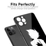 Monochrome Goku Glass Case for iPhone 14 Pro Max
