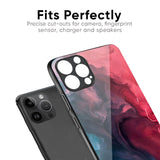 Blue & Red Smoke Glass Case for iPhone XS