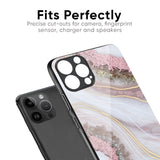 Pink & Gold Gllitter Marble Glass Case for iPhone XS Max