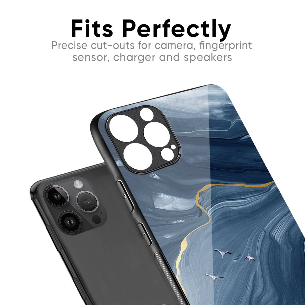 Deep Ocean Marble Glass Case for iPhone XS Max