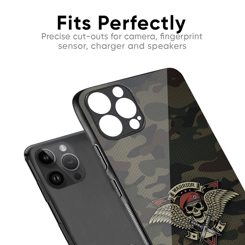 Army Warrior Glass Case for iPhone XS