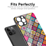 Multicolor Mandala Glass Case for iPhone 14 Pro