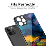 Multicolor Oil Painting Glass Case for iPhone 15 Pro Max