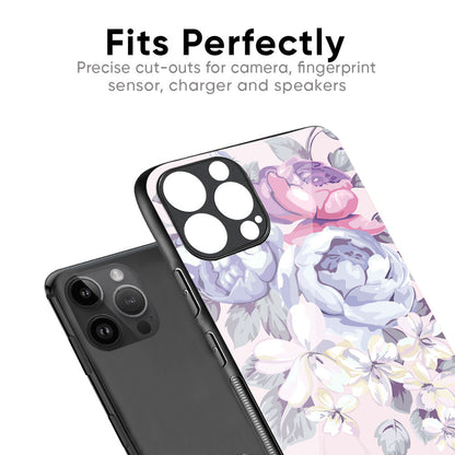 Elegant Floral Glass Case for iPhone XS Max