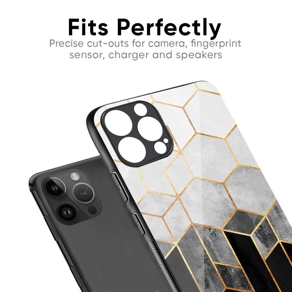 Tricolor Pattern Glass Case for iPhone XS Max