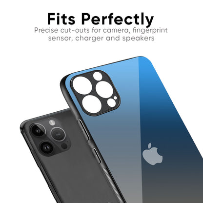 Blue Grey Ombre Glass Case for iPhone XS Max