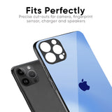 Vibrant Blue Texture Glass Case for iPhone 14 Plus
