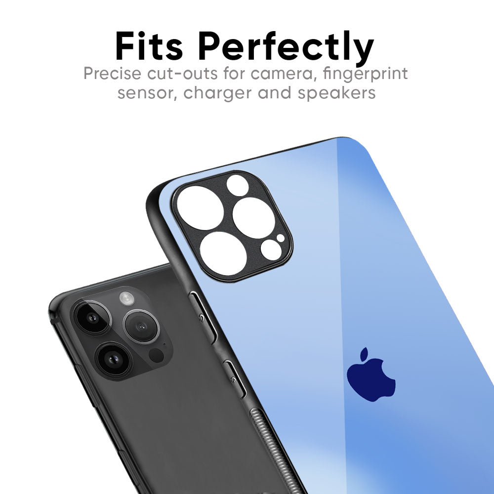 Vibrant Blue Texture Glass Case for iPhone XS Max