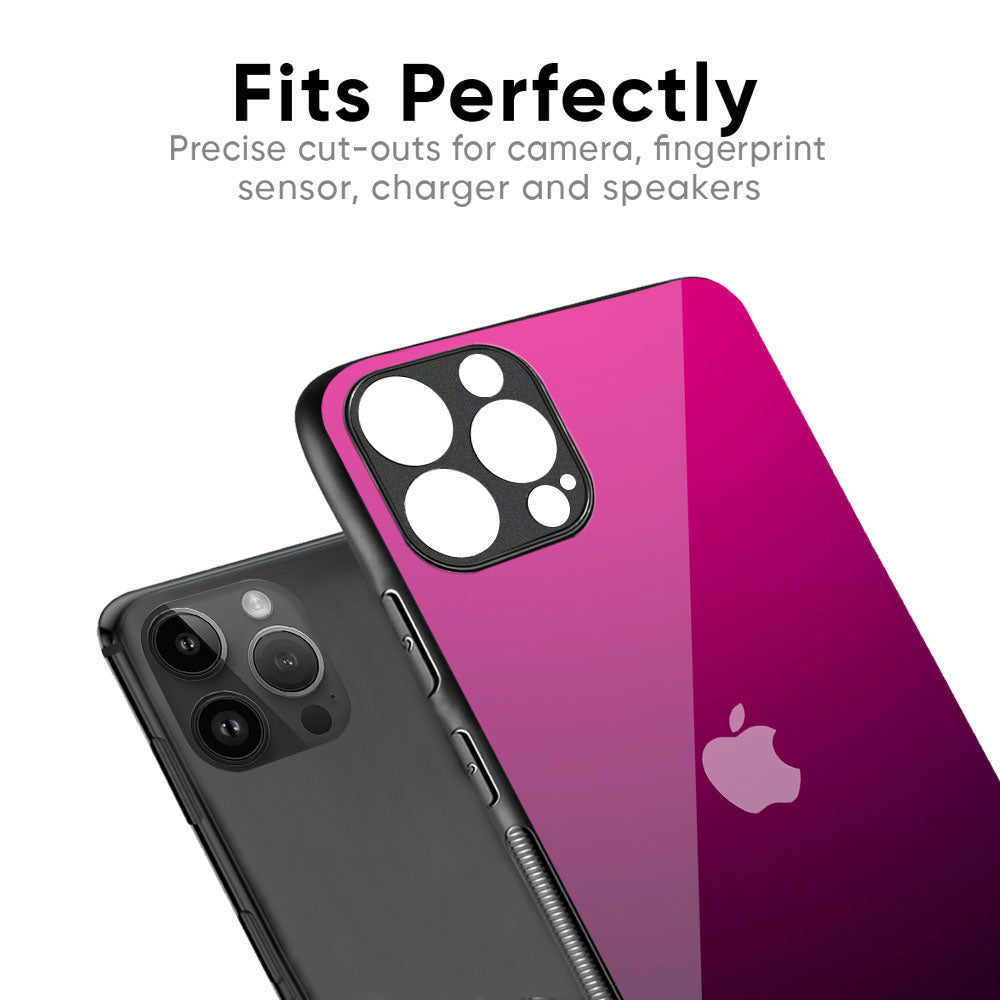 Purple Ombre Pattern Glass Case for iPhone 8