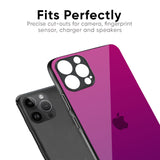 Magenta Gradient Glass Case For iPhone XR