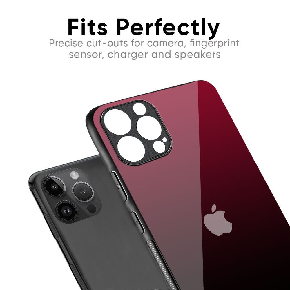 Wine Red Glass Case For iPhone XS Max