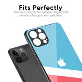 Pink & White Stripes Glass Case For iPhone 14 Plus