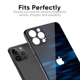 Blue Rough Abstract Glass Case for iPhone XS