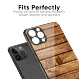 Wooden Planks Glass Case for iPhone 15 Pro