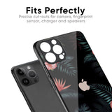 Tropical Art Flower Glass Case for iPhone XR
