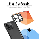 Wavy Color Pattern Glass Case for iPhone XR