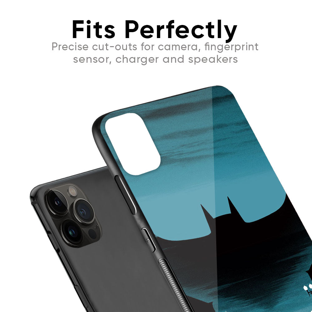 Cyan Bat Glass Case for iPhone 6S
