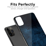 Dark Blue Grunge Glass Case for iPhone 12 mini