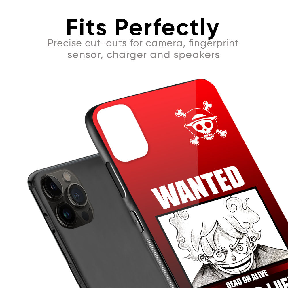 Luffy Wanted Glass Case for iPhone 15 Pro
